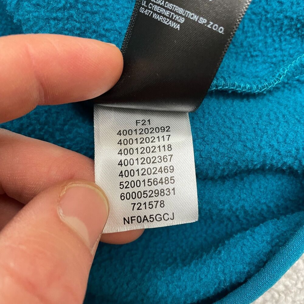 The North Face Khumbu Fleece Jacket Girls Kids Large Teal Blue Full Zip Outdoor - Picture 5 of 10